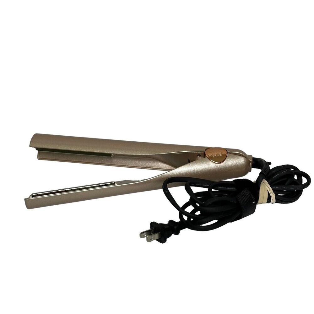 TYME Pro Straightener Flat Curling Iron Hair Styler 2-in-1 Beach Waves CLEAN Tan